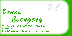 denes csengery business card